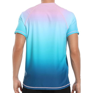 เสื้อยืดรัดรูปผู้ชาย แขนสั้น ป้องกันรังสียูวี แห้งเร็ว รับผลิตแบบ OEM - Product Image 2