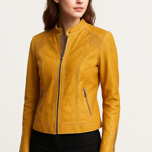 Chaqueta de cuero suave para mujer, ropa de abrigo cálida para invierno, estilo moderno, ideal para atuendos diarios. - Product Image 3