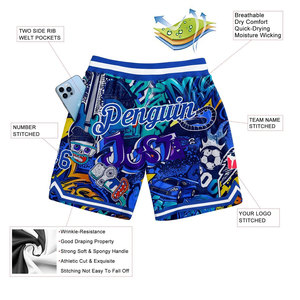 Shorts de basketball en mesh légers et performants pour grandes tailles - Séchage rapide, respirant, confort sportif, coupe athlétique élégante - Product Image 2
