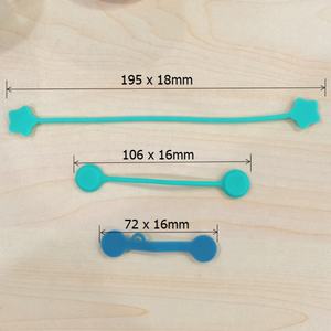 สายหูฟังแม่เหล็กนีโอดีเมียมแบบหนีบสายซิลิโคนไฟฟ้ารูปดาวออกแบบได้ตามต้องการ - Product Image 6
