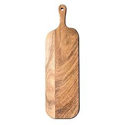Grande planche à découper en bois durable avec surface à grain de bois naturel, idéale pour couper les légumes, le pain, le fromage, pour la maison. - Product Image 2