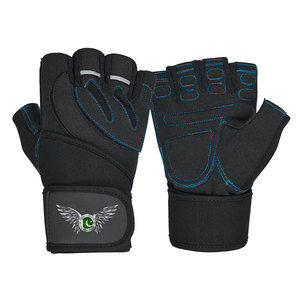 Gants d'entraînement demi-doigts en néoprène premium antidérapants avec sangle de poignet réglable pour la musculation et la gym - Product Image 1