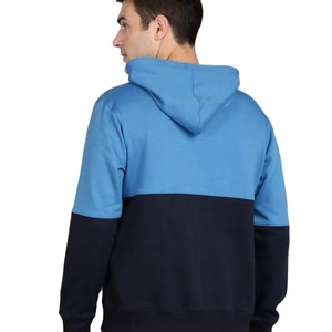 Fabricantes de Ropa Personalizada OEM, Sudadera con Capucha para Hombre, 100% Algodón, Diseño de Bloques de Color con Parches - Product Image 4