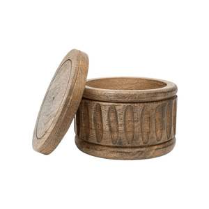 Tarro hermético de madera para almacenar en la despensa granos de café, hojas de té, azúcar, especias, hierbas e ingredientes secos. - Product Image 1