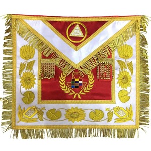 Grand High Priest Royal Arch Chapter Belt <b>White</b> Gold Fringe Excellent Best Craftmanship Ethnic Velvet Masonic Regalia Sale - Product Image 1