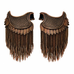Bullion Polyester/Nylon Shoulder Epaulettes with Fringe Embroidery Tassels for <b>Wedding</b> <b>Dress</b> Performance Uniform Custom Colors - Product Image 4