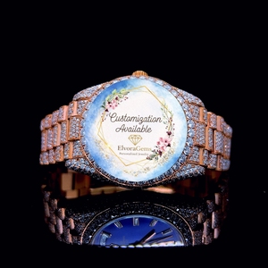 Reloj Inteligente de Acero Inoxidable con Caja de Moissanita, Pantalla de Cristal de Zafiro, Resistente al Agua 10 Bar, Personalización Disponible, a la Moda - Product Image 2