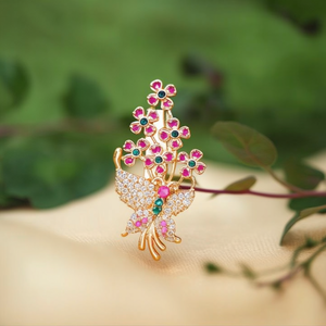 AD Rhinestone Pearl Brooch Pin-Fashion Dress Accessory with Number Pattern - Product Image 3