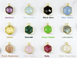 Colgante de Labradorita Hexagonal con Engaste de Plata de Ley 925 para Collar DIY, Venta al por Mayor de Joyería - Product Image 2