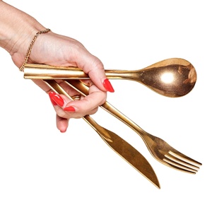Premium Quality Brass Cutlery <b>Spoon</b> for Best Polished for Home and Dinner Tableware Mirrored steel Customized Size and Sale - Product Image 1