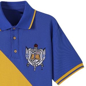 Polo Sigma Gamma Rho 22 SGRho Bleu Or – Vêtement grec haut de gamme pour femme – Polo élégant de la sororité - Product Image 6