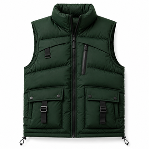 <b>Men's</b> Outdoor <b>Warm</b> Puffer Vest Stand Collar Insulated Quilted Sleeveless <b>Jacket</b> for Winter Travel - Product Image 4