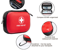 Mini trousse de premiers soins 114 pièces petite trousse médicale à coque dure étanche pour Camping fournitures de premiers soins d'urgence et trousse de survie