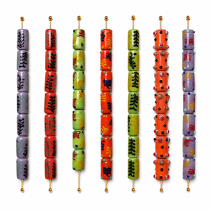 Cuentas de Vidrio Decorativas Hechas a Mano de Primera Calidad (Forma Ovalada), Paquete a Granel, Colores Mezclados para Joyería, Manualidades y Decoración del Hogar - Product Image 5