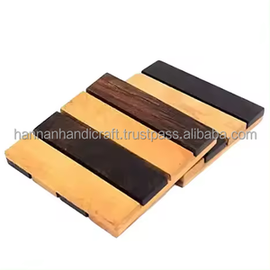 Posavasos de madera epoxi con brillantina, hechos a mano, coloridos, elegantes, decoración brillante para la mesa, accesorios de madera con estilo. - Product Image 3