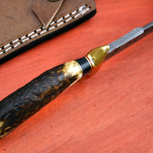Couteau de chasse robuste à lame fixe, couteau de survie en plein air avec lame en acier inoxydable et poignée antidérapante pour le camping et la randonnée - Product Image 2