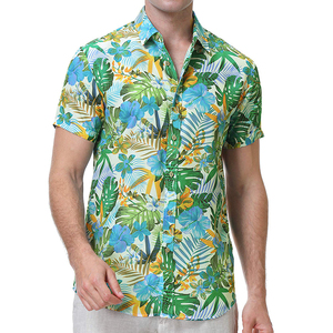 Chemise décontractée tricotée pour homme, motif cachemire rouge, imprimé Père Noël sur surf, manches courtes, col rabattu, respirante, pour l'été, 100% ODM - Product Image 6