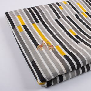 New Latest Arrival Cotton Fabric Striped Custom Printed Best for Summer Light Weight Cotton Fabric Soft Material - Product Image 3