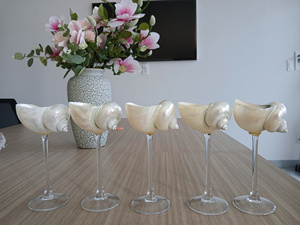 Verre à vin réutilisable en forme de coquillage, coupe à martini, verre à cocktail, verrerie à pied, design cœur, cadeau pour mariage à la plage, anniversaire, fête - Product Image 4