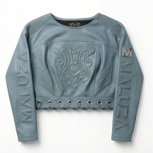 MALUZA INDUSTRIES Top Corto Premium para Mujer, Estampado, Invierno, Estilo Urbano, Tela de Rizo, 100% Algodón, Ecológico, Antiarrugas, Moda de Exportación - Product Image 1