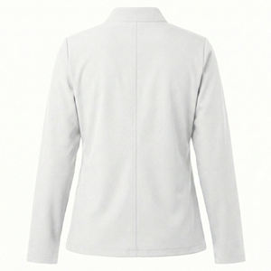 Blouse de travail élégante et personnalisable pour femmes, à fermeture éclair intégrale, en tissu extensible haute performance, pour le personnel infirmier, avec design personnalisé, prix de gros - Product Image 3