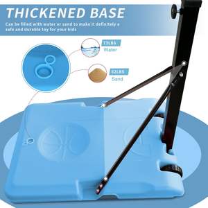 4.8 Cerceau de basket-ball portable réglable en hauteur de 7,7 pieds avec panneau de 28 pouces et roues de base stables pour l'entraînement en plein air - Product Image 6