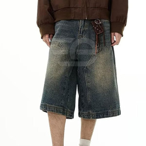 Men <b>Jeans</b> Jorts Baggy Fit Casual Street Style Summer <b>Soft</b> Breathable Straight Cut Outdoor Comfort Wear Fashion Style - Product Image 3