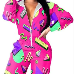 Survêtement coupe-vent décontracté pour femmes de haute qualité, avec lignes réfléchissantes en maille personnalisées, idéal pour l'automne - Product Image 1