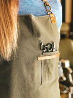 Étui de protection professionnel en cuir et toile, de luxe, avec fermeture éclair, étanche, antichoc, réglable à bandoulière croisée, pour chef, barista, barbier