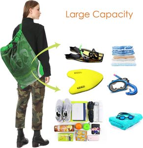 Mesh Swimming <b>Drawstring</b> Bag2026 Lightweight Breathable Sports <b>Backpack</b> for Beach Pool Gym Fitness Storage Cycling Travel Hiking - Product Image 4