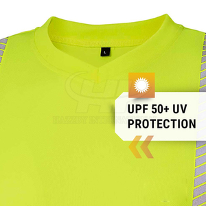 High Visibility Lightweight Polyester Working T Shirts for Men Reflective Tape CE Certified Safety Wear for Road Work Outdoor - Product Image 3