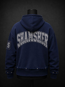 New Style Best Material <b>Fleece</b> <b>Zipper</b> Stud Style Custom Printed Breathable Streetwear Winter Hoodie for Men - Product Image 6