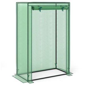 Serra da Giardino per Balcone e Patio 99x51x150 cm, Montaggio Senza Attrezzi, Copertura a Rete in PE, Pannelli in Vetro Temperato - Product Image 3
