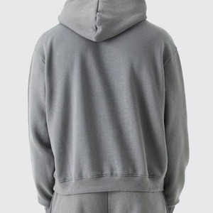 Conjunto Deportivo Gris para Hombre de Alta Calidad, con Capucha, Largo, Informal, con Bolsillos Laterales, Corte Regular, Otoño, Algodón, Color Sólido - Product Image 5