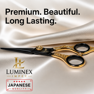 Ciseaux droits pour gauchers NYBL-55 de 5,5 pouces, JAPON, acier 440C, tranchants, dureté 58-59HRC, manche en acier inoxydable, ciseaux de barbier, cheveux, 28 - Product Image 5
