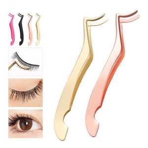 Pince à épiler pour sourcils en acier inoxydable, durable, réutilisable, applicateur de faux cils de haute qualité, recourbe-cils manuel personnalisé - Product Image 6
