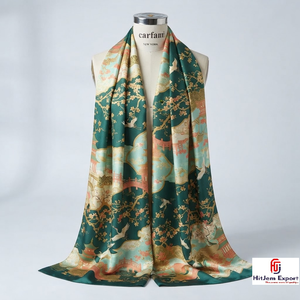 Premium Printed Long <b>Scarf</b> Soft Fabric Fashion Head <b>Scarf</b> Private Label Low MOQ OEM ODM Custom Textile Manufacturer - Product Image 2