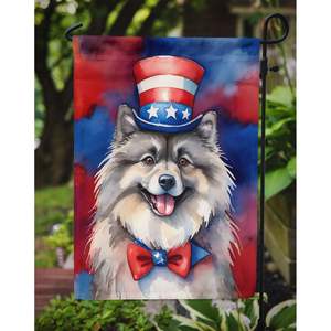 Keeshond patriótico americano Multicolor jardín bandera buzón decorativo patio bandera Banner para Patio ilustraciones para camas de flores pequeñas - Product Image 3
