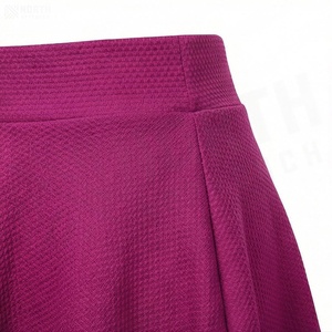 Women A-Line Mini <b>Skirt</b> Solid Color <b>Elastic</b> <b>Waist</b> Breathable Polyester <b>Skirt</b> All Seasons Wear - Product Image 5