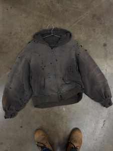 Sweat à capuche vintage personnalisé 2026, effet délavé, 430 g/m², en molleton bouclette vierge, avec doublure gaufrée, pour homme - Product Image 1
