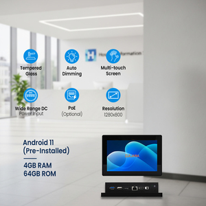 Panel PC Industrial Android 11 de 10.1 Pulgadas, 4 GB de RAM, <span class=keywords><strong>CPU</strong></span> RK3568, Pantalla Táctil Óptica de 300 Nits, Computadora para Sistema de Kiosco de Información Hospitalaria - Product Image 2