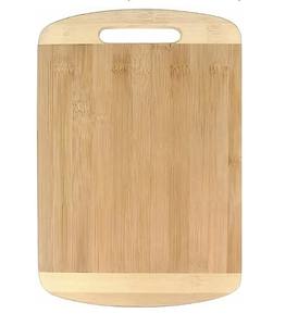 Ensemble de 3 planches à découper en bambou carbonisé avec rainure pour les jus, pour la préparation et le service des repas en cuisine - Product Image 5