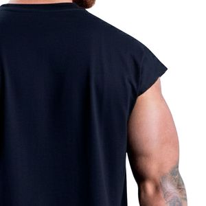 Custom Men's Casual Sleeveless Muscle Tank Top Gym Workout Eco-Friendly Breathable Cotton Loose Fit OEM Wholesale - Product Image 2