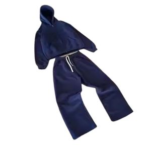 Customized 100% Cotton French Terry Hooded Set Fashionable Comfortable Hooded Set with Zippers Custom Embroidered Logo <b>Men</b> Wear - Product Image 4