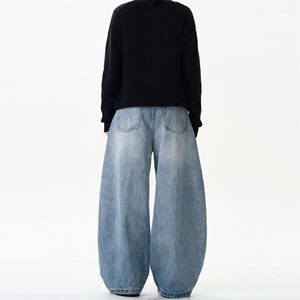 Oversized Baggy Denim Pants <b>Men</b> <b>Wide</b> <b>Leg</b> Vintage Acid Wash Loose Fit Streetwear Bulk Order Ready High Waist Stonewashed Loose - Product Image 6
