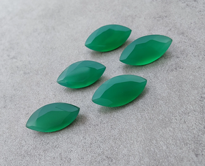 Ónix Verde Natural AAA, Corte Marquesa, 6x3 mm, Gema Suelta Facetada para Joyería, Suministro al por Mayor - Product Image 3