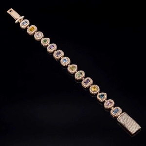 Pulsera de Plata Personalizada 925, Pulsera para Hombre, Joyería Hip Hop al por Mayor, Pulsera Cubana con Diamantes de Moissanita de 14 mm, Unisex - Product Image 4