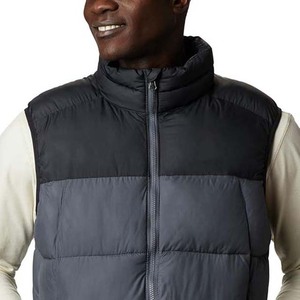 Gilet d'hiver de haute qualité, chaud et confortable, résistant au froid, col montant, gilet brodé, couleur contrastée, polyester - Product Image 4