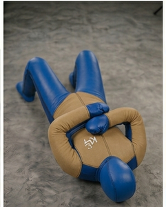 Mannequin de boxe bleu en PU, rembourré en éponge, équipement d'entraînement durable pour la pratique des arts martiaux pour adultes - Product Image 5