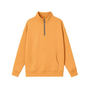 Sweat-shirt personnalisé à quart de zip pour femme, pull molletonné vierge à demi-zip, broderie, marque privée, vêtements décontractés, vente en gros, faible MOQ - Product Image 1